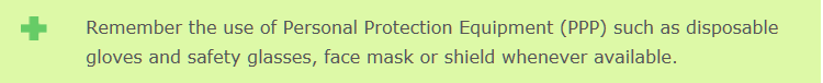 Remeber to use PPE