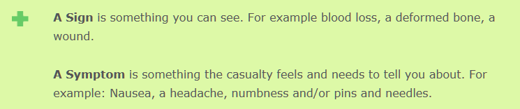 signs and symptoms